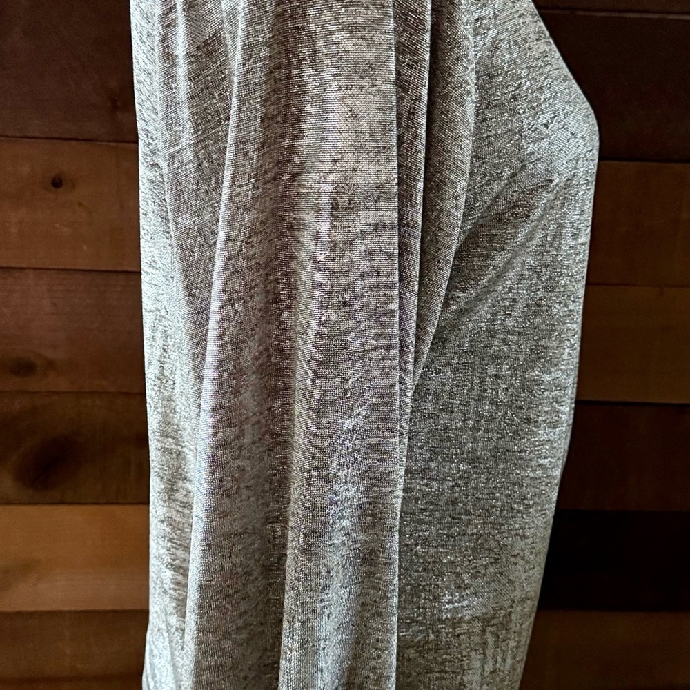 Anthropologie Silver Wrap Blouse - Picture 6 of 8
